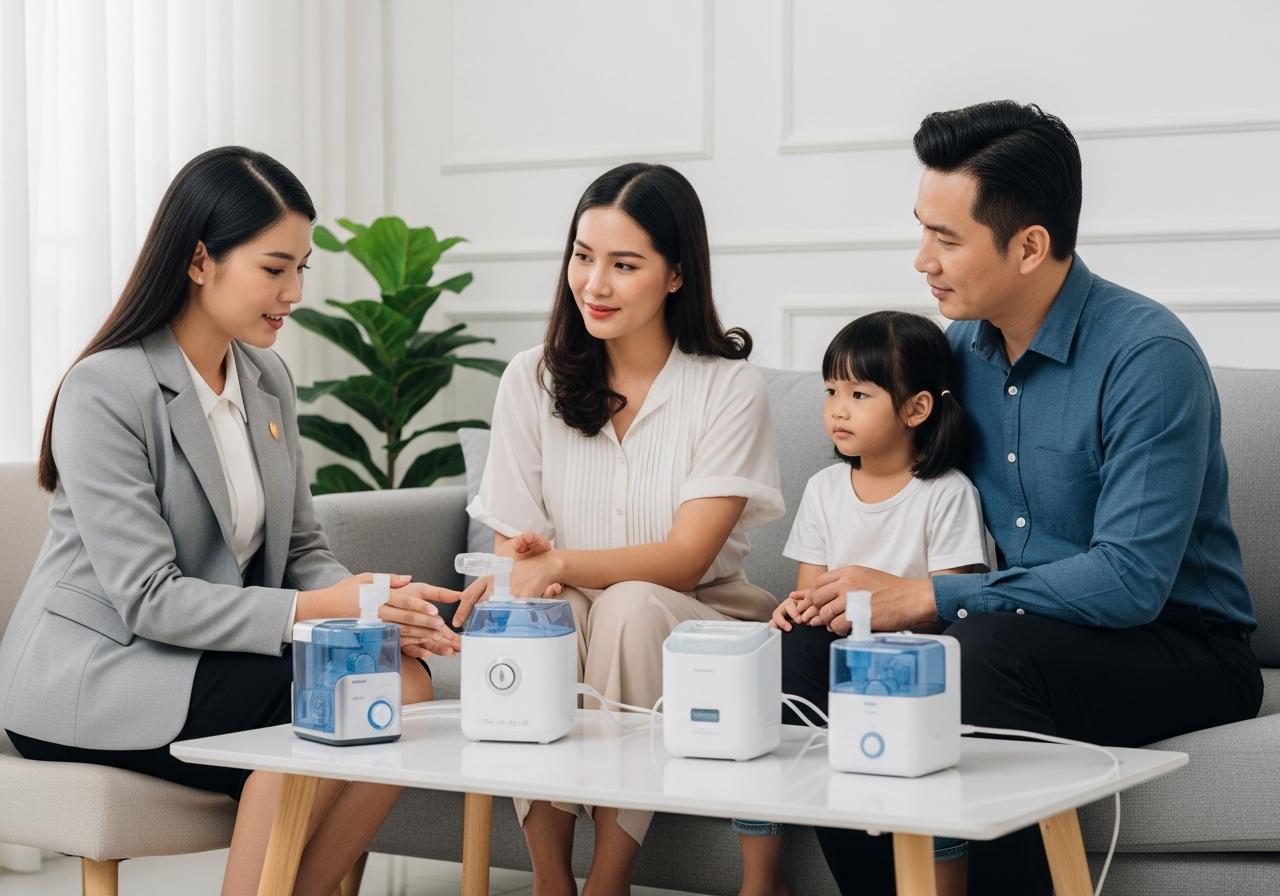 Kinh nghiệm chọn máy xông mũi họng cho gia đình từ chuyên gia
